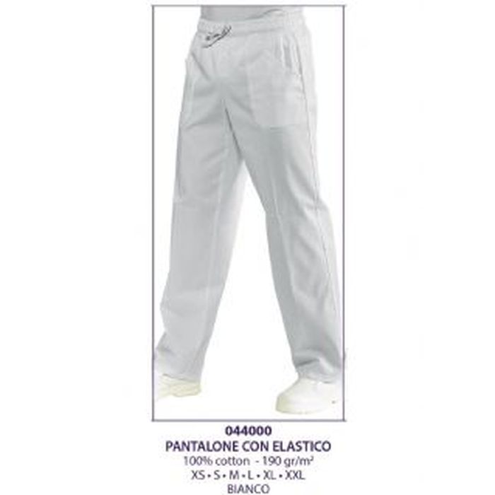 Pantalone con elastico, bianco