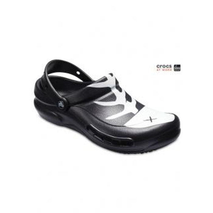 Calzatura Crocs Black/white/black in Croslite antiscivolo