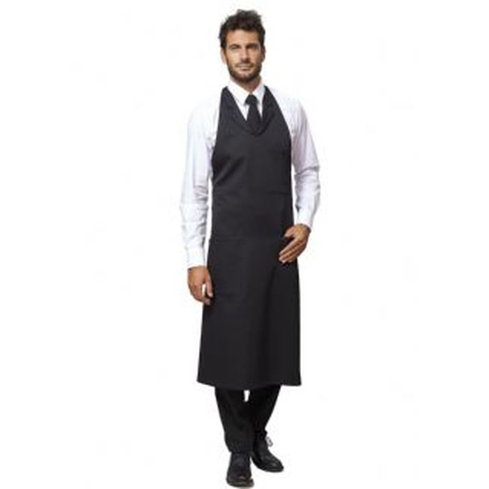 Grembiule uomo con pettorina Diego, nero