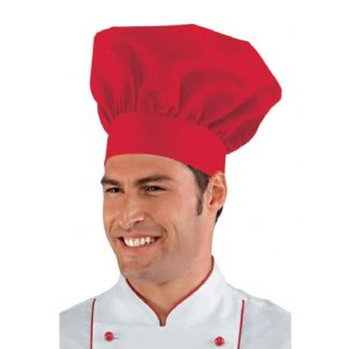 Cappello cuoco, Rosso, misto cotone