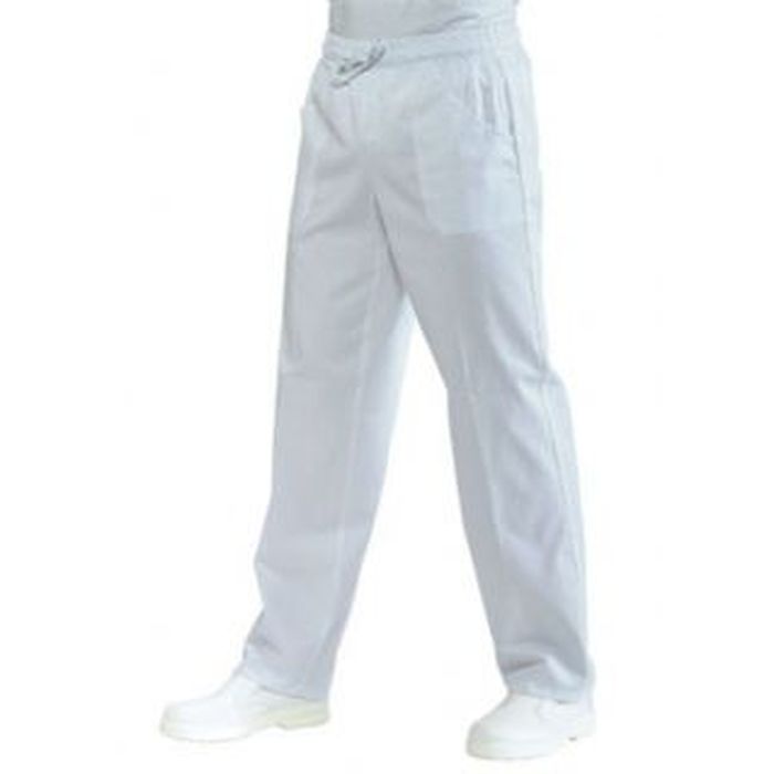 Pantalone con elastico, bianco, cotone Satin