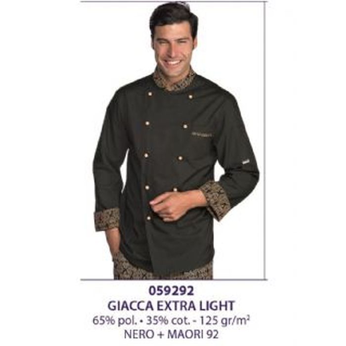 Giacca cuoco Extra Light Bicolore, manica corta o lunga, Maori 92