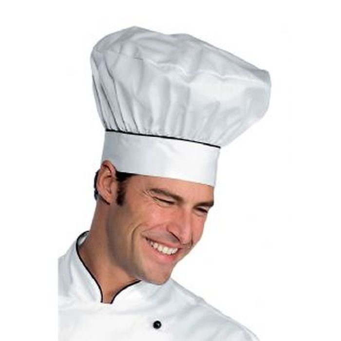Cappello cuoco Bianco+Nero, cotone