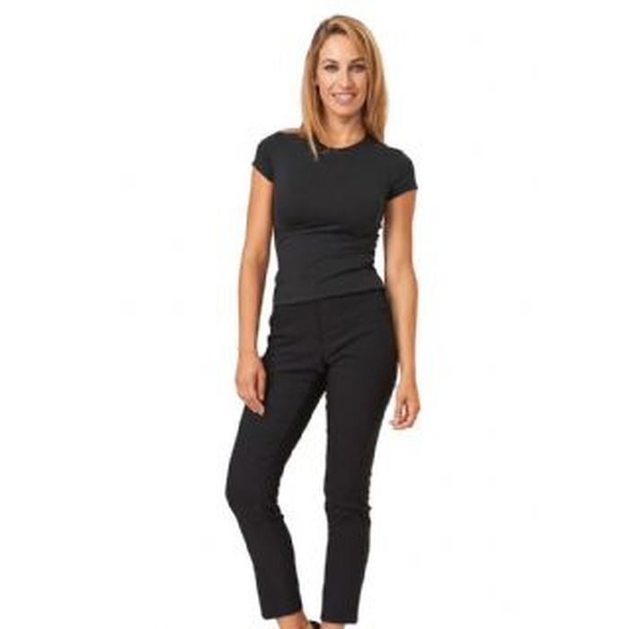 Leggings donna STEFANY, misto cotone elasticizzato, colore Nero