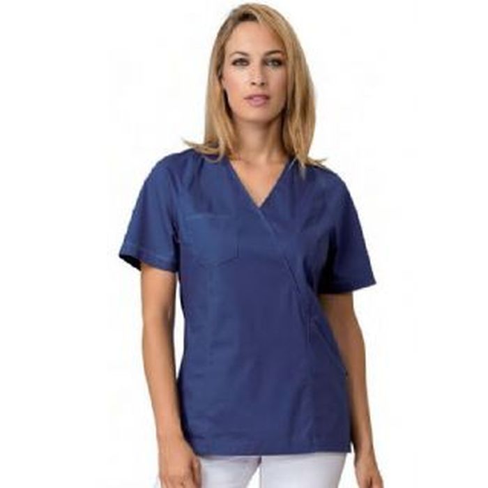 Casacca donna Nancy, modello EASYFIT, manica corta BIANCO, BLU, TURCHESE