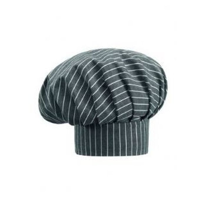 Cappello cuoco New Grey Stripe, misto cotone