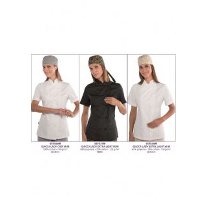 Mezza Manica XL Tortora Bottoni antipanico 65/% Poliestere 35/% Cotone Tessuto 195 gr//m/² Isacco Giacca Cuoco Classica Tortora