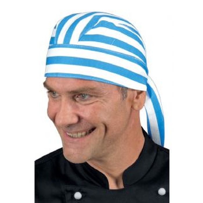 Bandana cuoco Bianco-Azzurro