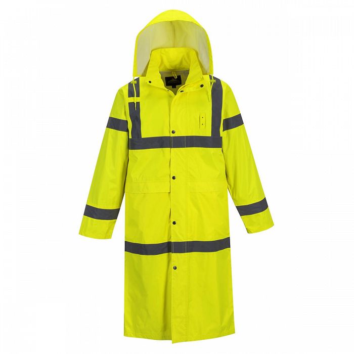 Cappotto impermeabile Alta visibilità, 122 cm, giallo