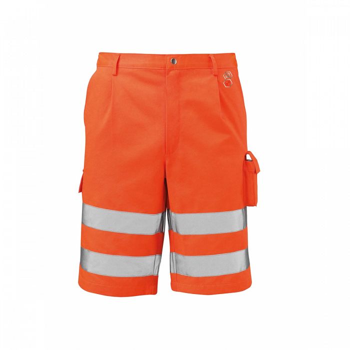 Pantalone shorts alta visibilità Arancio 60% cotone 40% poli